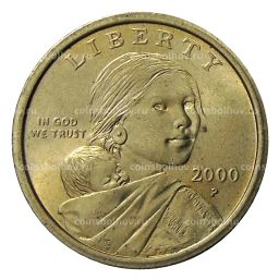 Монета 1 доллар 2000 года P США Сакагавея Парящий Орел