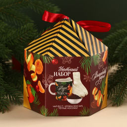 Подарочный набор Верь в чудеса: чай чёрный, вкус: глинтвейн, 50 г., кружка 300 мл., носки 36 - 39 размер - Фабрика счастья фото 8