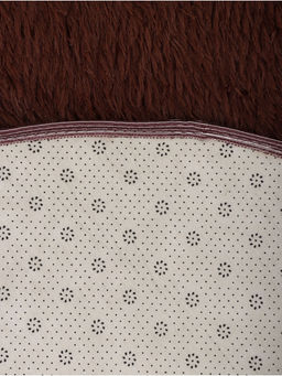 Ковер с ворсом «Этель», d=120 см, коричневый