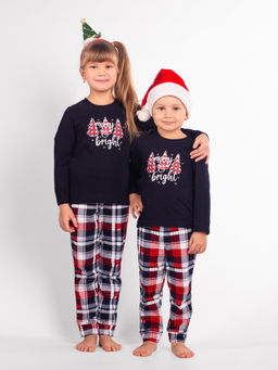 Пижама детская кулирка с брюками "НОВОГОДНЯЯ СКАЗКА"