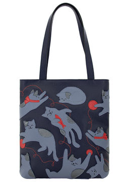 Сумка с аппликацией ДС-517-284 синий - Protege фото 4