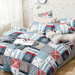 КПБ Поплин Эксклюзив (молния) - Лонгрен 2 сп. с Евро простыней (на молнии с нав.70х70)