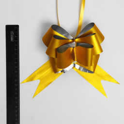 Цена за 10 шт. Бант-бабочка №4.5, золотой - Simaland фото 3