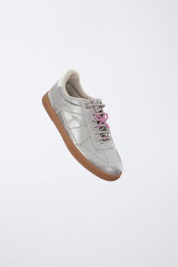 METALLIC CHARM TRAINERS - Zara фото 2