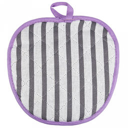 Прихватка с запахом 19х19см "Лайн-3", форма "Яблоко", рогожка 171г/м2, хлопок 100%, наполнитель - ватин 280г/м2, на пластмассовом подвесе, "Домашняя мода" (Россия)