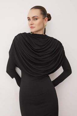 Siyah Yaka Detayl? Orme S?k/Gece Elbisesi - Trendyolmilla фото 2