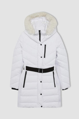 Водоотталкивающая парка узкого кроя с капюшоном DeFactoFit  фото 9