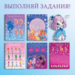 Гравюры для девочек Феи Winx, набор для творчества, голографический фон, 5 гравюр  фото 4