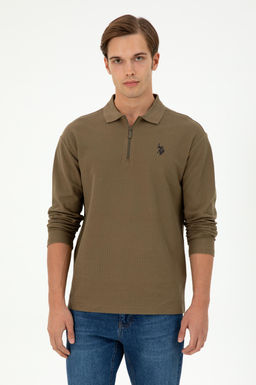 Мужской свитшот цвета хаки Неожиданная скидка в корзине