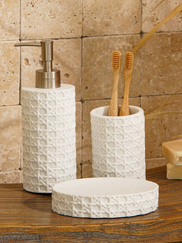 Аксессуары для ванной SL Home, 3 предмета, дозатор, мыльница, стакан