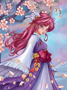 Скетчбук А5 80л., тв.обл. "В стиле GI. Принцесса Сакура" (17045-7, Проф-Пресс) тиснение