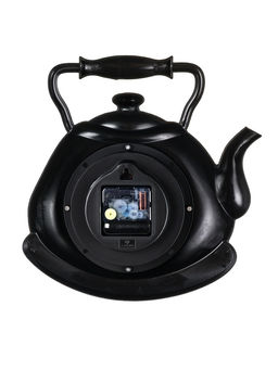 Часы настенные для кухни «Классика. Чайник», бесшумные, плавный ход, чёрные с золотом