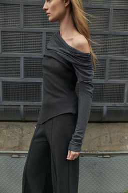 DRAPED T-SHIRT WITH LYOCELL