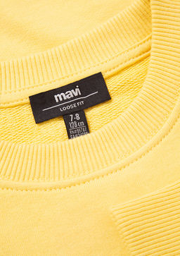 M Logo Bask?l? Sar? Sweatshirt - Mavi фото 3