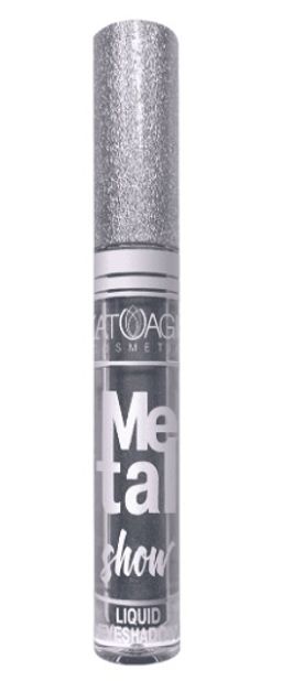 Latuage Тени для век жидкие "Metal show" №723 серебристо небесный