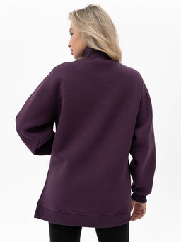 футер 3х нитка с начесом Свитшот ,баклажановый - Binita фото 9