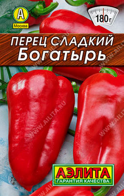 Перец сладкий Богатырь 20шт. (Аэлита, серия Лидер)