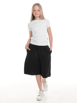 Шорты Багги Бермуды для девочки школьные 22-7696 черный - Mini maxi фото 4