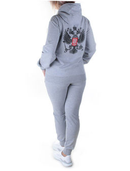 Y248-8 GRAY Спортивный костюм женский (100% хлопок)