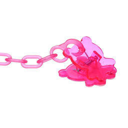 Набор Соска - пустышка с держателем, SL, КЛ +6 мес., с колпачком «Бабочка», розовый