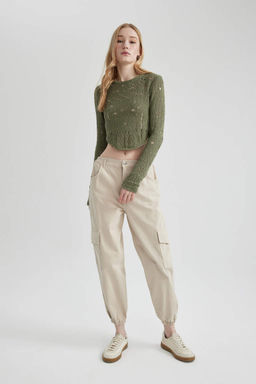 Брюки Cool Cargo Jogger из габардина - Defacto фото 2