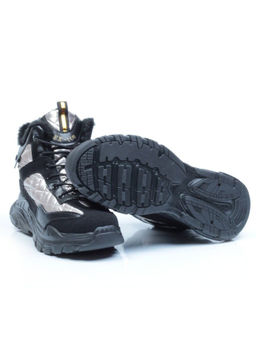 04-8524-3 BLACK Ботинки женские зимние (искусственные материалы)