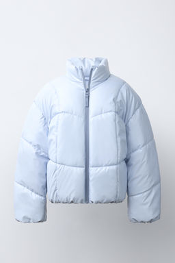 CAZADORA ACOLCHADA BRILLO WATER REPELLENT / Azul pastel