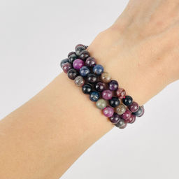 Бусины для украшений из Корунда микс (64 бусины) 39 см