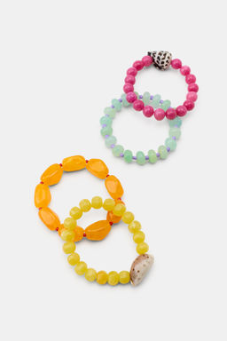 PACK 4 PULSERAS BOLAS CONCHAS / Multicolor - Zara фото 4
