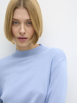 Conso/KTL 240711 - grey-blue Водолазка женская  фото 3