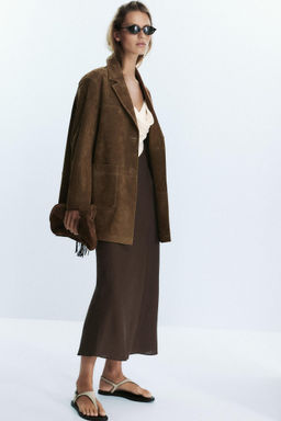 CONTRAST MIDI DRESS - Zara фото 4