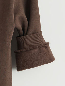 Bask?l? Erkek ?ocuk Kal?n Sweatshirt