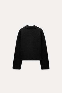 PLAIN KNIT POLO NECK JACKET - Zara фото 6