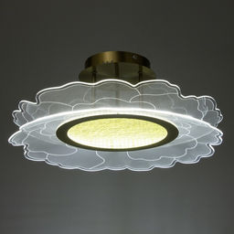 Люстра BayerLux «Грация», LED, 48 Вт, 3000-6000К, золото, 50×50×7-150 см