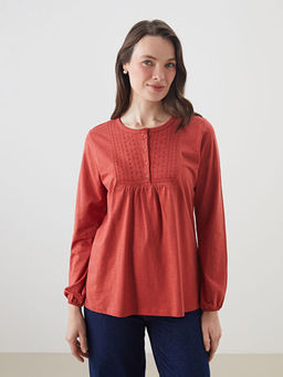 Bisiklet Yaka Nak??l? Bluz