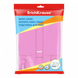 Цена за 1 шт. Подставка для книг пластиковая ErichKrause Pastel, розовый  фото 2