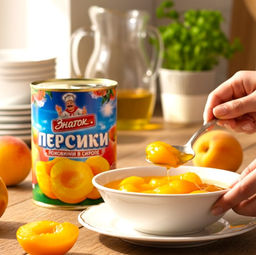 Персики половинки в сиропе 410г