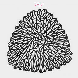 Салфетки сервировочные на стол Доляна «Луара», 4 шт., 40×38.5 см, чёрные