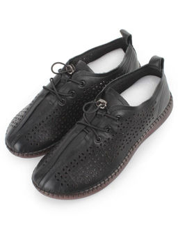 03-5005-1 BLACK Полуботинки женские летние (натуральная кожа)