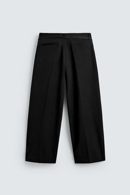 PANTAL?N BALLOON FIT PLIEGUES CINTUR?N / Negro - Zara фото 8