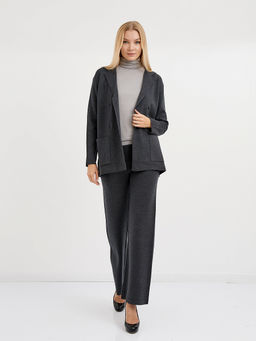 брюки женские клеш в темно-сером цвете - Glenfield фото 3