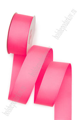 Лента репсовая 4 см*20 ярд "1 сорт" (SF-1349) ярко-розовый №14