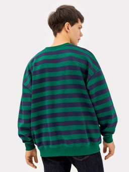 Свитшот мужской в сине-зеленую полоску сине -зеленая полоска 121866/1 - Mark formelle фото 3