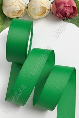 Лента репсовая 4 см*20 ярд (SF-3452) зеленый №19