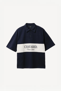 POLO COLOR BLOCK BORDADO WILLY CHAVARRIA X ZARA / Marino