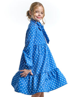 Платье подростковое в горох UD 7014 св.голубой горох - Mini maxi фото 20