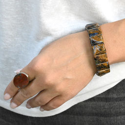 Браслет из петерсита прямоугольник 18*12мм, 55,4г