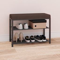 Банкетка "Торонто 23S" металл. 67х30х49см (графит/серый)