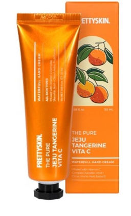 Крем для рук с экстрактом мандарина - The Pure Jeju Tangerine Vita C Waterfull Hand Cream, 50 мл