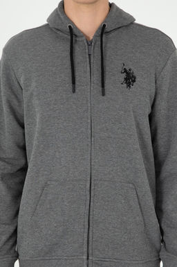 Мужской свитшот антрацитового меланжа - U.s. polo assn фото 6